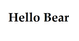 Hello Bear 